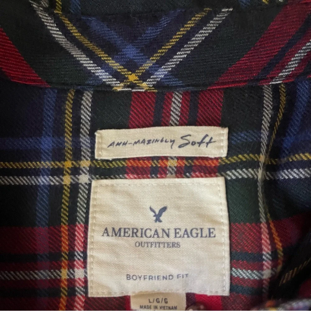 American Eagle Outfitters Multicolor Plaid Shirt - Picture 2 of 3